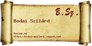 Bodai Szilárd névjegykártya