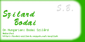 szilard bodai business card